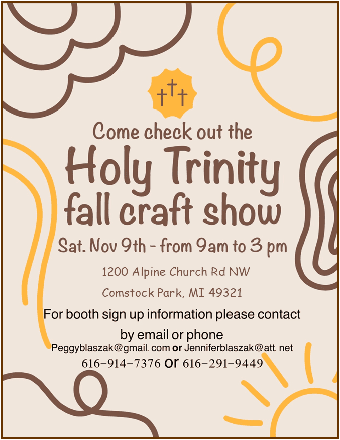 ~~~HOLY TRINITY FALL CRAFT SHOW~~~